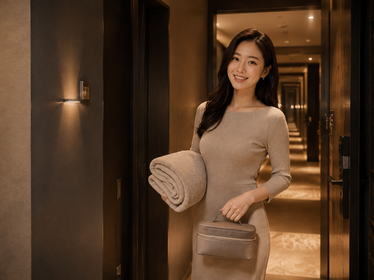 인천 미추홀구 방문 홈케어 일정을 준비하는 젊은 성인 한국 여성 관리사